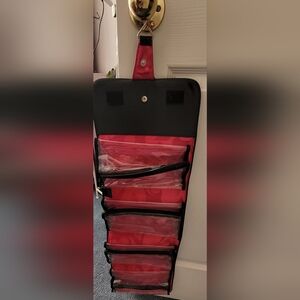 New. Mary Kay Hanging Black and pink Organizer With Removeable Velco Bags.